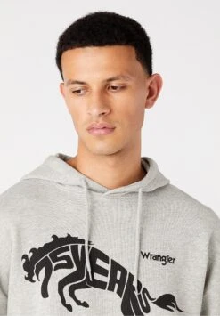Wrangler 75Th Anni Hoodie - Jersey Con Capucha - Mid Grey Mel -Wrangler c7e9d3f1714d4daeb13e096cb756ffa4