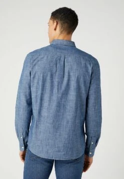 Wrangler Ls 1 Pkt Button Down - Camisa - Dark Indigo -Wrangler cb108c756330433fa15a29abf8c62a12