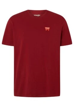 Wrangler Sign Off Tee - Camiseta Básica - Rhubarb Red -Wrangler cd7d581a020c4625bd1407f3eab517fc