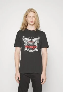 Wrangler Americana Tee - Camiseta Estampada - Faded Black