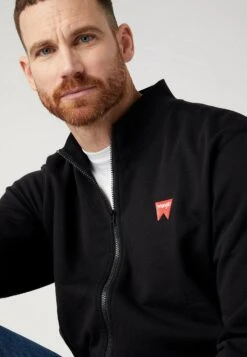 Wrangler Funnel Neck Zip - Sudadera Con Cremallera - Real Black -Wrangler de66351f369d46deb5618ead0f4007f4