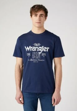 Wrangler Americana Tee - Camiseta Estampada - Navy