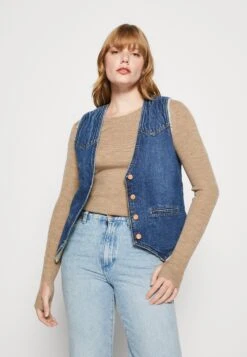 Wrangler Slim Vest - Chaleco - Dark Wash -Wrangler e170c16a4dfd4fa0b6765092b66f6290