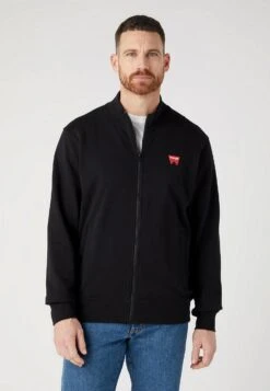 Wrangler Funnel Neck Zip - Sudadera Con Cremallera - Real Black