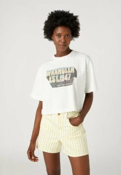 Wrangler Boxy - Camiseta Estampada - Worn White